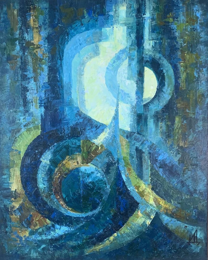 The nocturne painting. Acrylic canvas