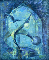 Elegy painting on canvas, acrylic