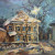 Old building. Paint with acrylic on canvas.